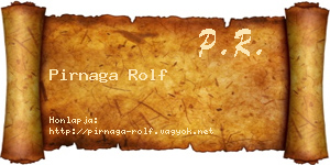 Pirnaga Rolf névjegykártya
